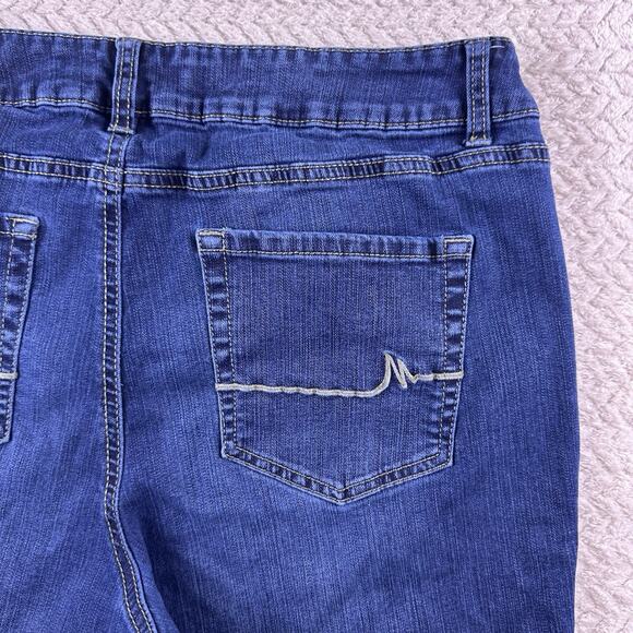 M Jeans Maurices Mid Rise Dark Wash Mid Rise Womens Blue Jeans Sz 16 Short - Picture 6 of 14